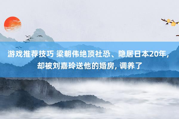 游戏推荐技巧 梁朝伟绝顶社恐、隐居日本20年, 却被刘嘉玲送他的婚房, 调养了